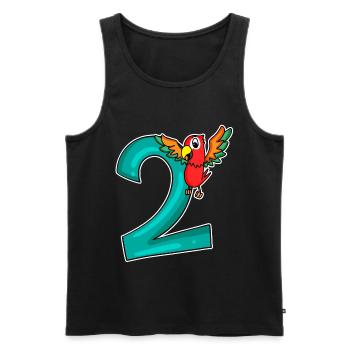 2nd birthday - 2 years old - parrot motif - Men's Premium Organic Tank Top - black - Front - Michal (187cm)