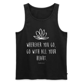 Confucianism - Men's Premium Organic Tank Top - black - Front - Michal (187cm)