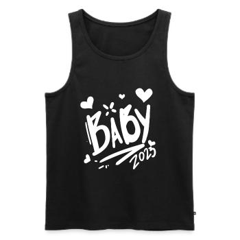 Bébé 2023 - Nouveau-né 2023 Bébé Cadeau - Débardeur bio Premium Homme - noir - Devant - Michal (187cm)