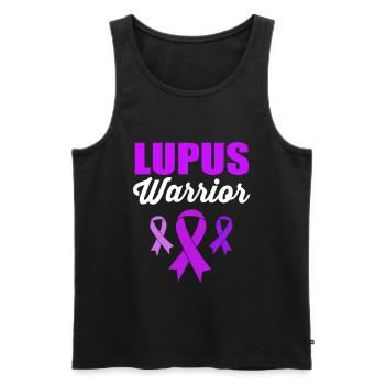 Lupus Awareness Ribbon Lupus Warrior - Männer Premium Bio Tank Top - Schwarz - Vorne - AI Model Male 178 light (178cm)