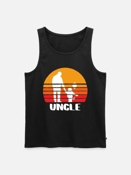 The Uncle - Männer Premium Bio Tank Top - Schwarz