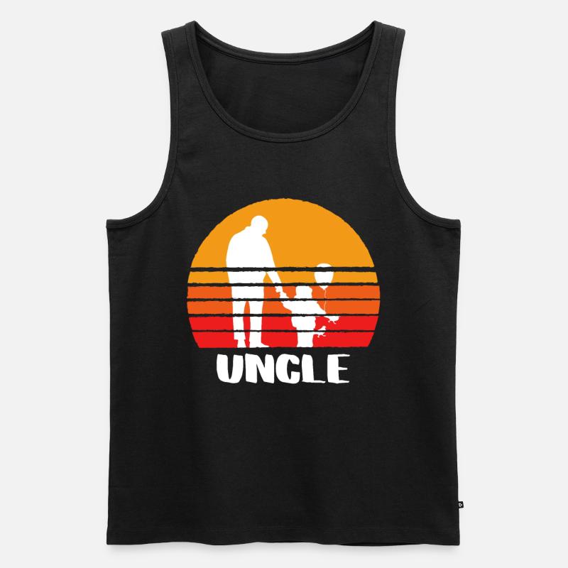 The Uncle - Männer Premium Bio Tank Top - Schwarz