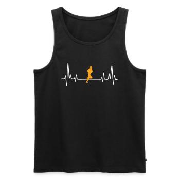 jogging tee present idea - Männer Premium Bio Tank Top - Schwarz - Vorne - AI Model Male 178 light (178cm)