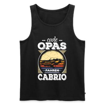 Coole Opas Fahren Cabrio Retro Auto Oldtimer Rente - Männer Premium Bio Tank Top - Schwarz - Vorne - Michal (187cm)