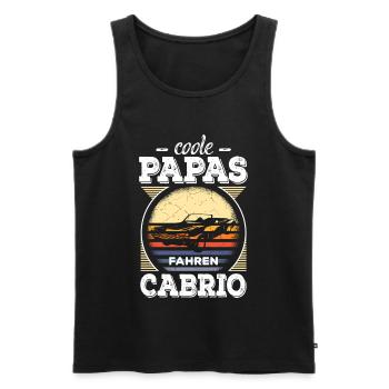 Coole Papas Fahren Cabrio Retro Auto Oldtimer Papa - Männer Premium Bio Tank Top - Schwarz - Vorne - Michal (187cm)