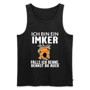 Bienen Imker Biene - Männer Premium Bio Tank Top - Schwarz - Vorne - Michal (187cm)