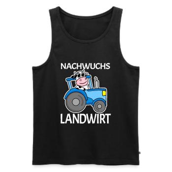 Nachwuchs Landwirt Traktor Geschenk - Männer Premium Bio Tank Top - Schwarz - Vorne - Michal (187cm)