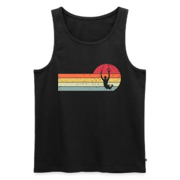 Gymnastics Rings - Men's Premium Organic Tank Top - black - Front - AI Model Male 178 light (178cm)