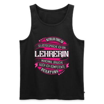 Lehrerin - Männer Premium Bio Tank Top - Schwarz - Vorne - Michal (187cm)