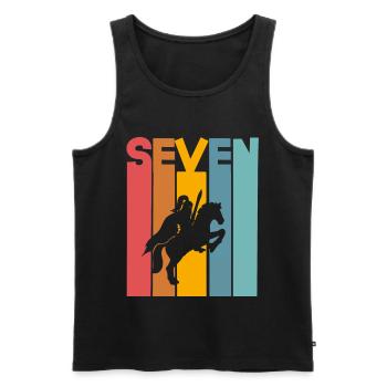 7 years Ritter Children's Birthday Party - Men's Premium Organic Tank Top - black - Front - AI Model Male 178 light (178cm)