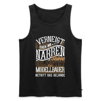 Modellbauer - Männer Premium Bio Tank Top - Schwarz - Vorne - AI Model Male 178 light (178cm)