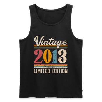 2013 Année de naissance Vintage Retro Vintage - Débardeur bio Premium Homme - noir - Devant - Michal (187cm)