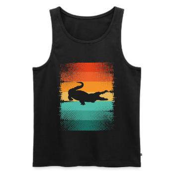 Alligator - Männer Premium Bio Tank Top - Schwarz - Vorne - Michal (187cm)
