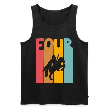 4 years Knight Children - Men's Premium Organic Tank Top - black - Front - AI Model Male 178 light (178cm)