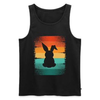 Hase - Männer Premium Bio Tank Top - Schwarz - Vorne - Michal (187cm)