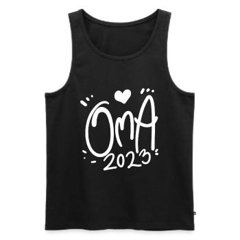 Oma 2023 - Werdende Oma 2023 - Männer Premium Bio Tank Top - Schwarz - Vorne - Michal (187cm)