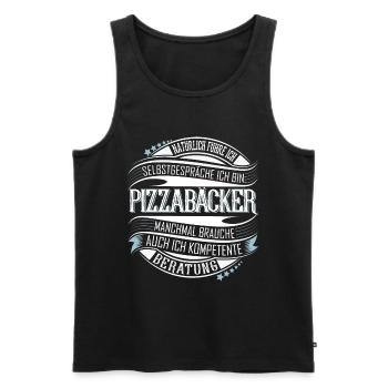 Pizzabäcker - Männer Premium Bio Tank Top - Schwarz - Vorne - AI Model Male 178 light (178cm)