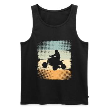 Quad - Débardeur bio Premium Homme - noir - Devant - Michal (187cm)