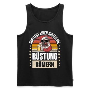 Gepflegt einen hinter die Rüstung römern - Männer Premium Bio Tank Top - Schwarz - Vorne - Michal (187cm)