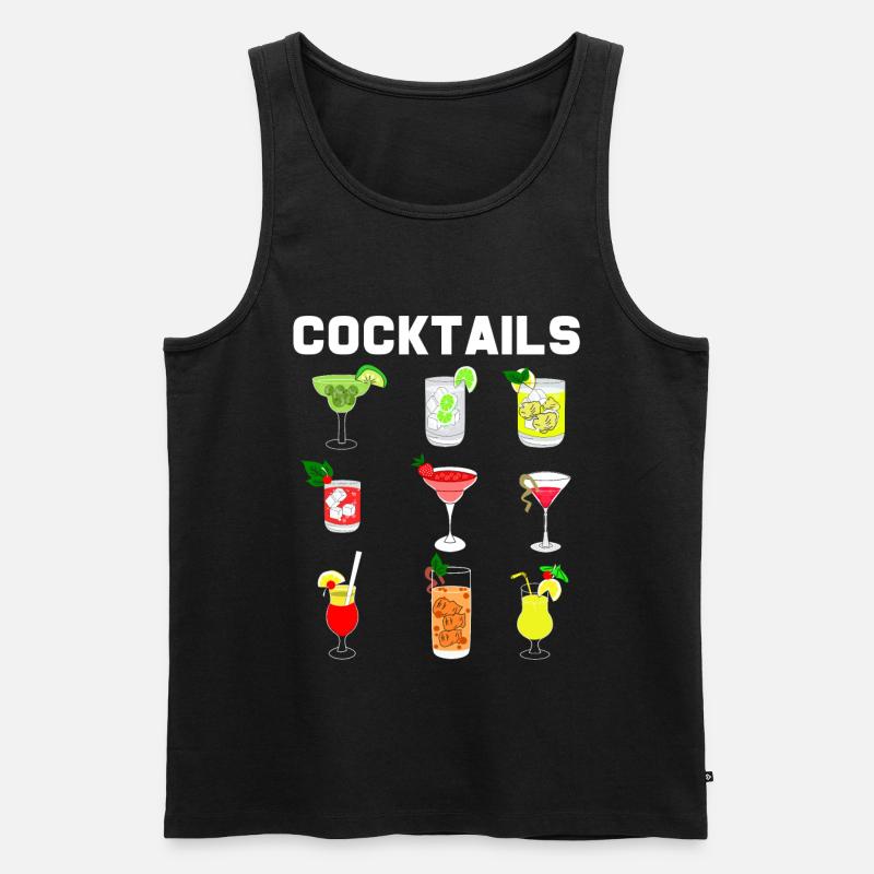 Cocktail - Männer Premium Bio Tank Top - Schwarz