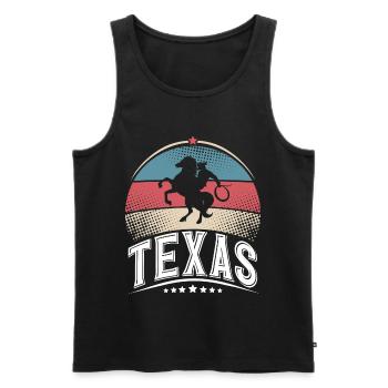 Texas - Débardeur bio Premium Homme - noir - Devant - Michal (187cm)