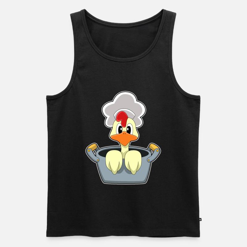 Poulet avec marmite - Débardeur bio Premium Homme - noir