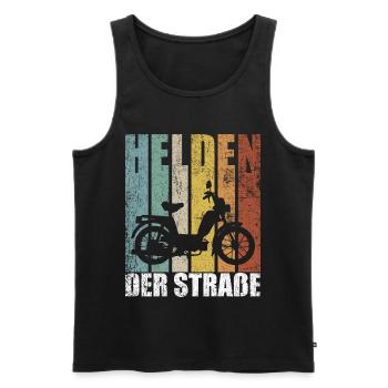 Helden der Straße Mofa 25 Kmh Mofafahrer Moped - Männer Premium Bio Tank Top - Schwarz - Vorne - Michal (187cm)