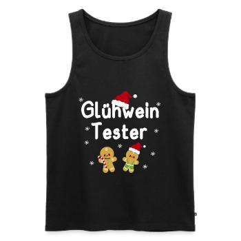 Glühwein Tester Geschenk Weihnachtsmarkt Weihnacht - Männer Premium Bio Tank Top - Schwarz - Vorne - Michal (187cm)
