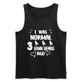 Incroyable chemise allemande Shepard - Débardeur bio Premium Homme - noir - Devant - AI Model Male 178 light (178cm)