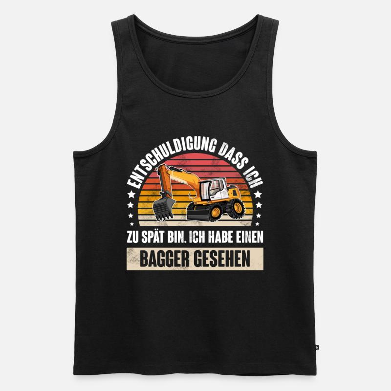 Bagger - Männer Premium Bio Tank Top - Schwarz