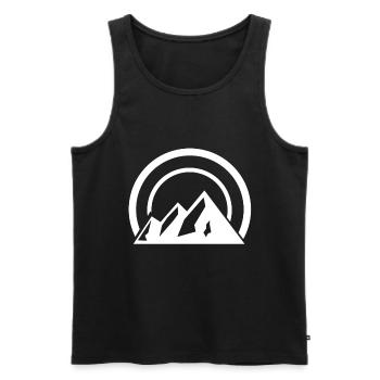 Montagnes Montagnes Sommets de montagne - Débardeur bio Premium Homme - noir - Devant - Michal (187cm)