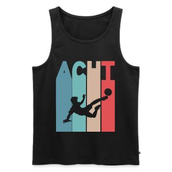 8 Jahre Kinder 8. Geburtstag Fußball - Männer Premium Bio Tank Top - Schwarz - Vorne - Michal (187cm)