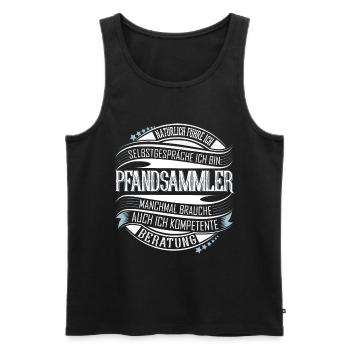 Pfandsammler - Männer Premium Bio Tank Top - Schwarz - Vorne - Michal (187cm)