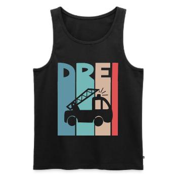 Feuerwehr 3 Jahre Kinder - Männer Premium Bio Tank Top - Schwarz - Vorne - Michal (187cm)
