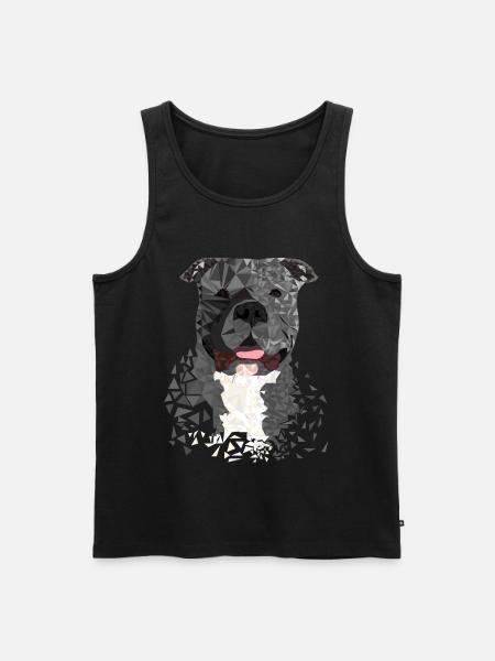 American Bully XL Polygon artistically designed - Men's Premium Organic Tank Top - black