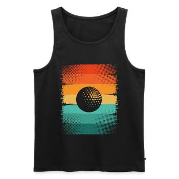 Golfball - Männer Premium Bio Tank Top - Schwarz - Vorne - Michal (187cm)