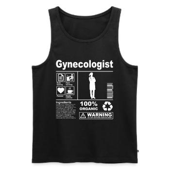 Gynecologist Product Description - Männer Premium Bio Tank Top - Schwarz - Vorne - AI Model Male 178 light (178cm)