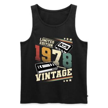 1978 Geburtsjahr Baujahr Geburtstag Vintage - Männer Premium Bio Tank Top - Schwarz - Vorne - AI Model Male 178 light (178cm)