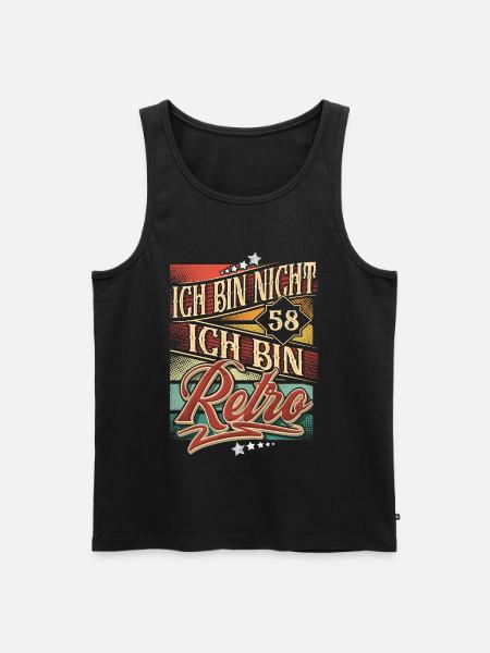 58. Geburtstag Retro Vintage - Männer Premium Bio Tank Top - Schwarz