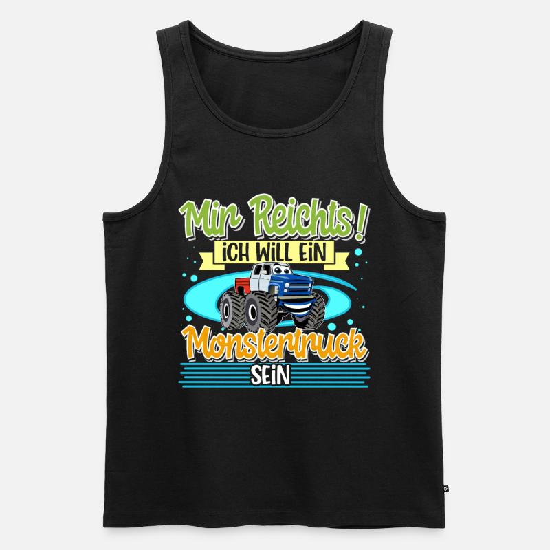 Monstertruck - Männer Premium Bio Tank Top - Schwarz