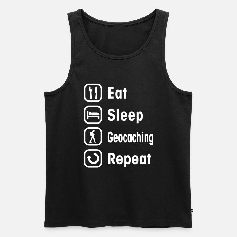 geocaching - Männer Premium Bio Tank Top - Schwarz