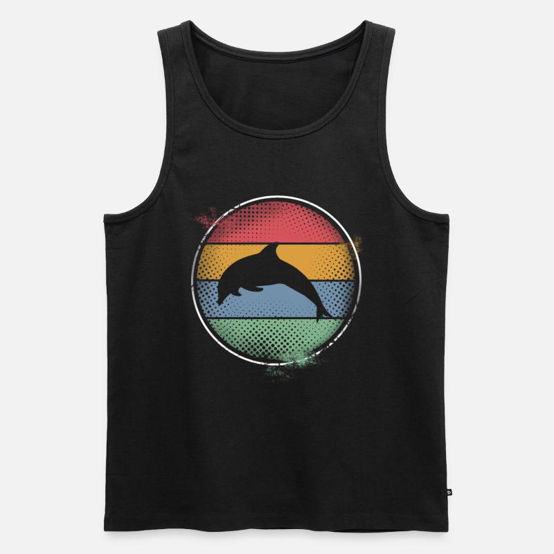Delfin - Männer Premium Bio Tank Top - Schwarz