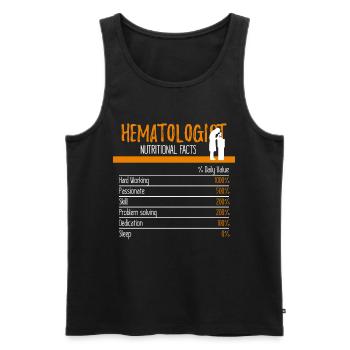 Ingrédients hématologues - Débardeur bio Premium Homme - noir - Devant - Michal (187cm)