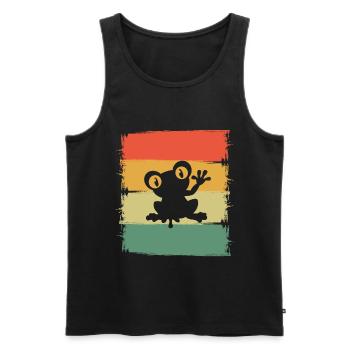 Grenouille - Débardeur bio Premium Homme - noir - Devant - Michal (187cm)