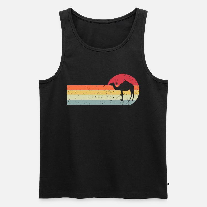 Kamel - Männer Premium Bio Tank Top - Schwarz