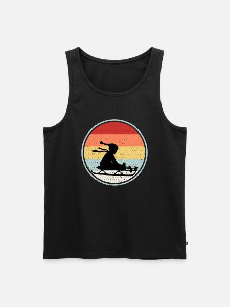 Sledding Tee For Father - Männer Premium Bio Tank Top - Schwarz