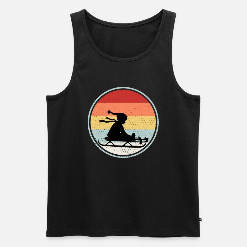 Sledding Tee For Father - Männer Premium Bio Tank Top - Schwarz