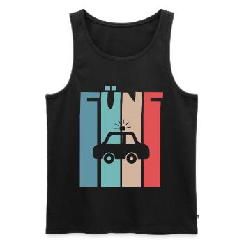 Polizeiauto 5 Jahre Kinder 5. Geburtstag Polizei - Männer Premium Bio Tank Top - Schwarz - Vorne - Michal (187cm)