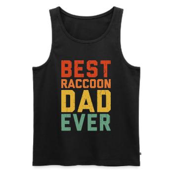 Epic Raccoon Shirt Distressed Edition - Men's Premium Organic Tank Top - black - Front - Michal (187cm)