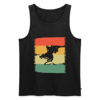 Dragon Dragon - Men's Premium Organic Tank Top - black - Front - AI Model Male 178 light (178cm)